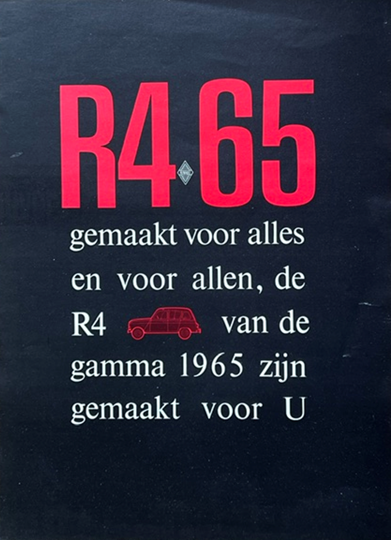 1965 Renault 4 original sales brochure
