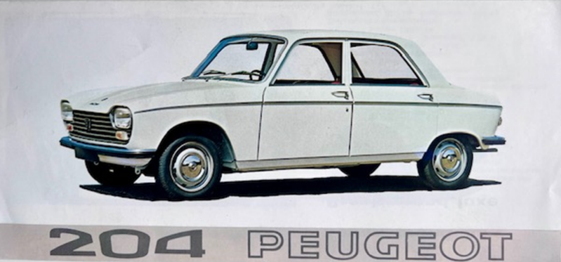 1968 Peugeot 204 original sales brochure