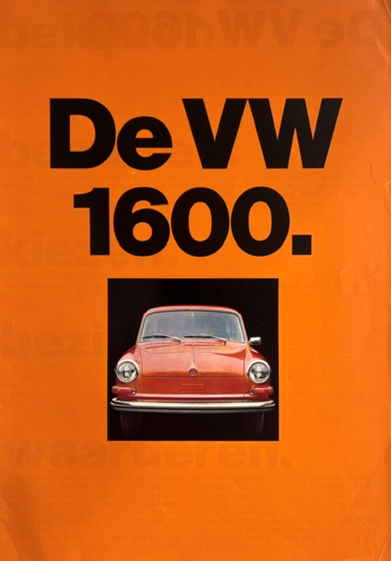 1971 Volkswagen 1600 original sales brochure