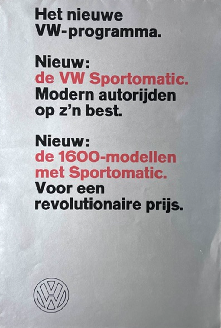 1968 Volkswagen Model range original sales brochure