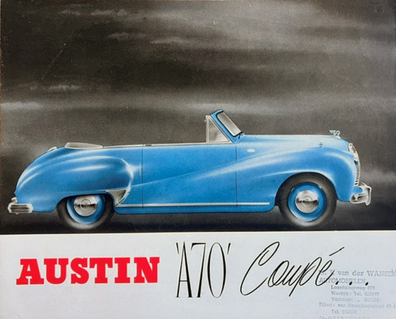 1951 Austin A70 Coupé original sales brochure