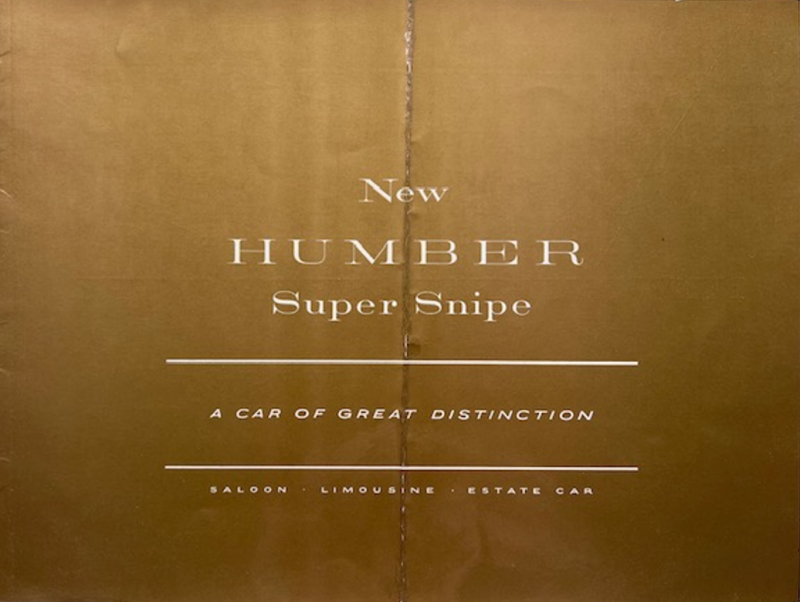1958 Humber Super Snipe original sales brochure