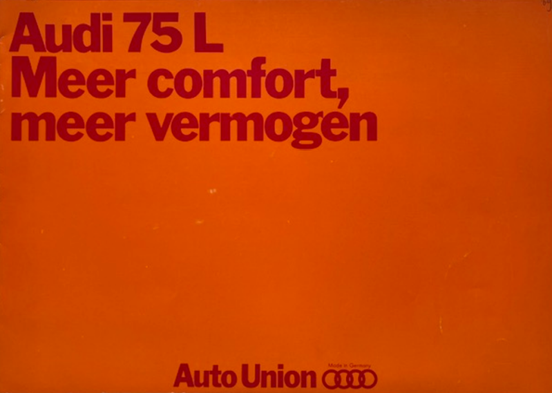 1969 Audi 75 original sales brochure