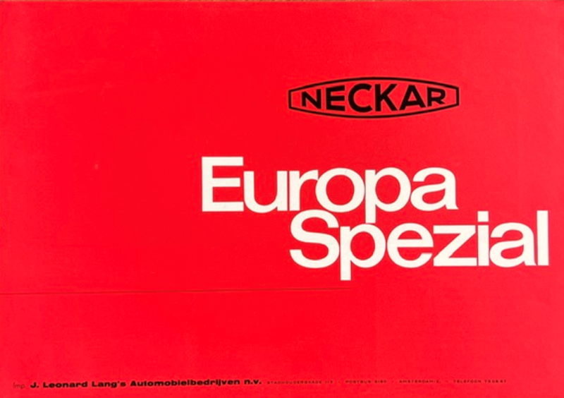 1966 Neckar Europa Spezial original sales brochure