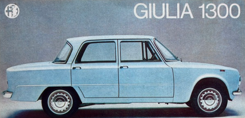 1964 Alfa Romeo Giulia 1300 original sales brochure