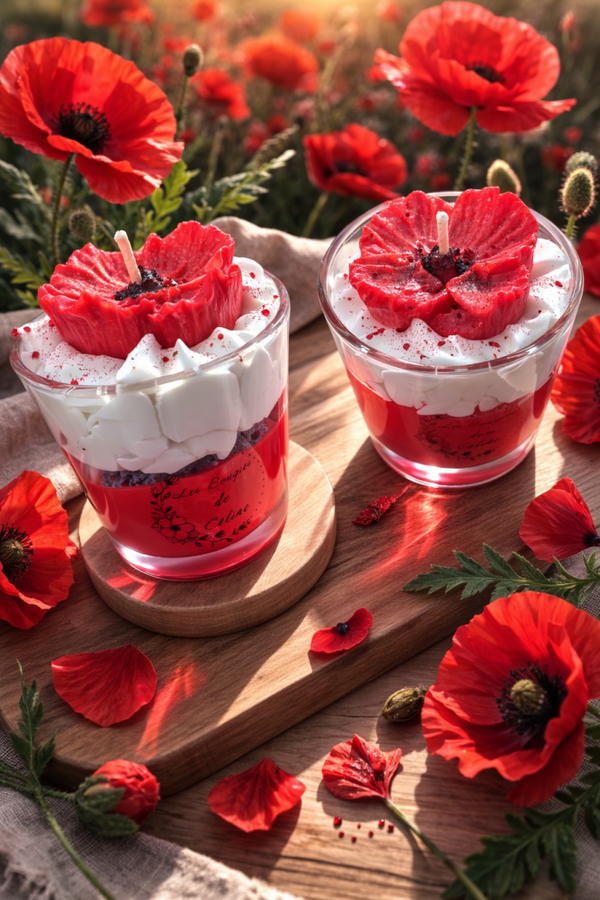 Bougie gourmande Coquelicot