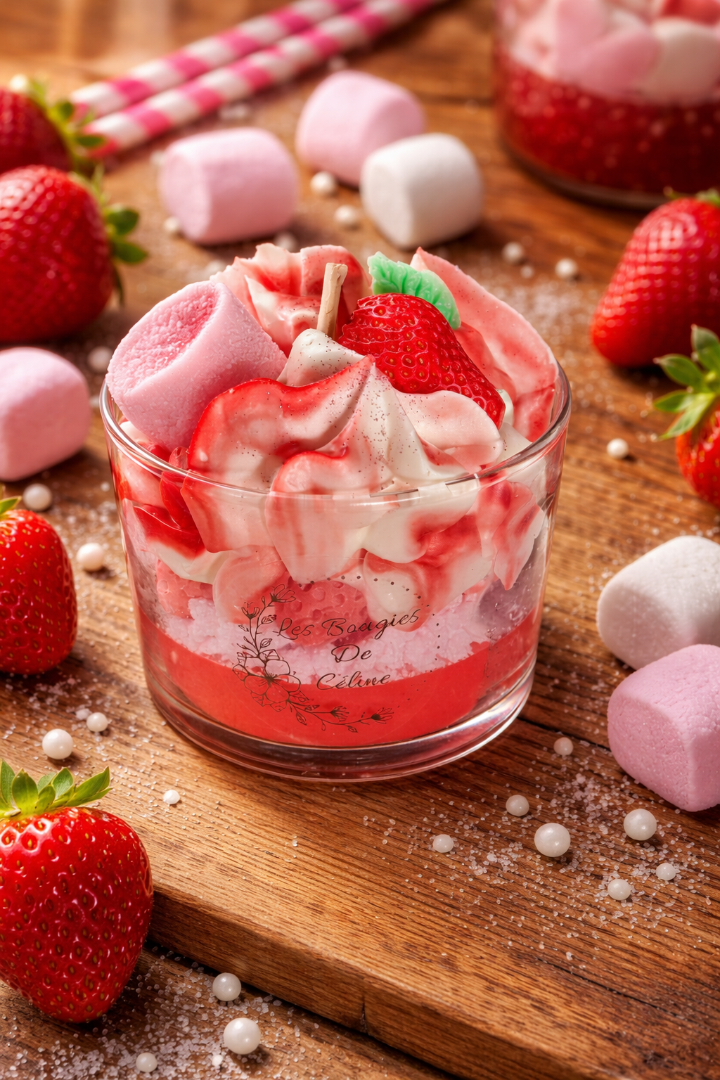 Bougies Gourmandes Fraise Chamallow