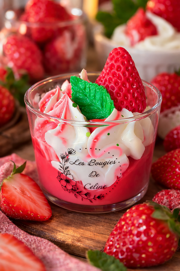 bougie gourmande Fraise