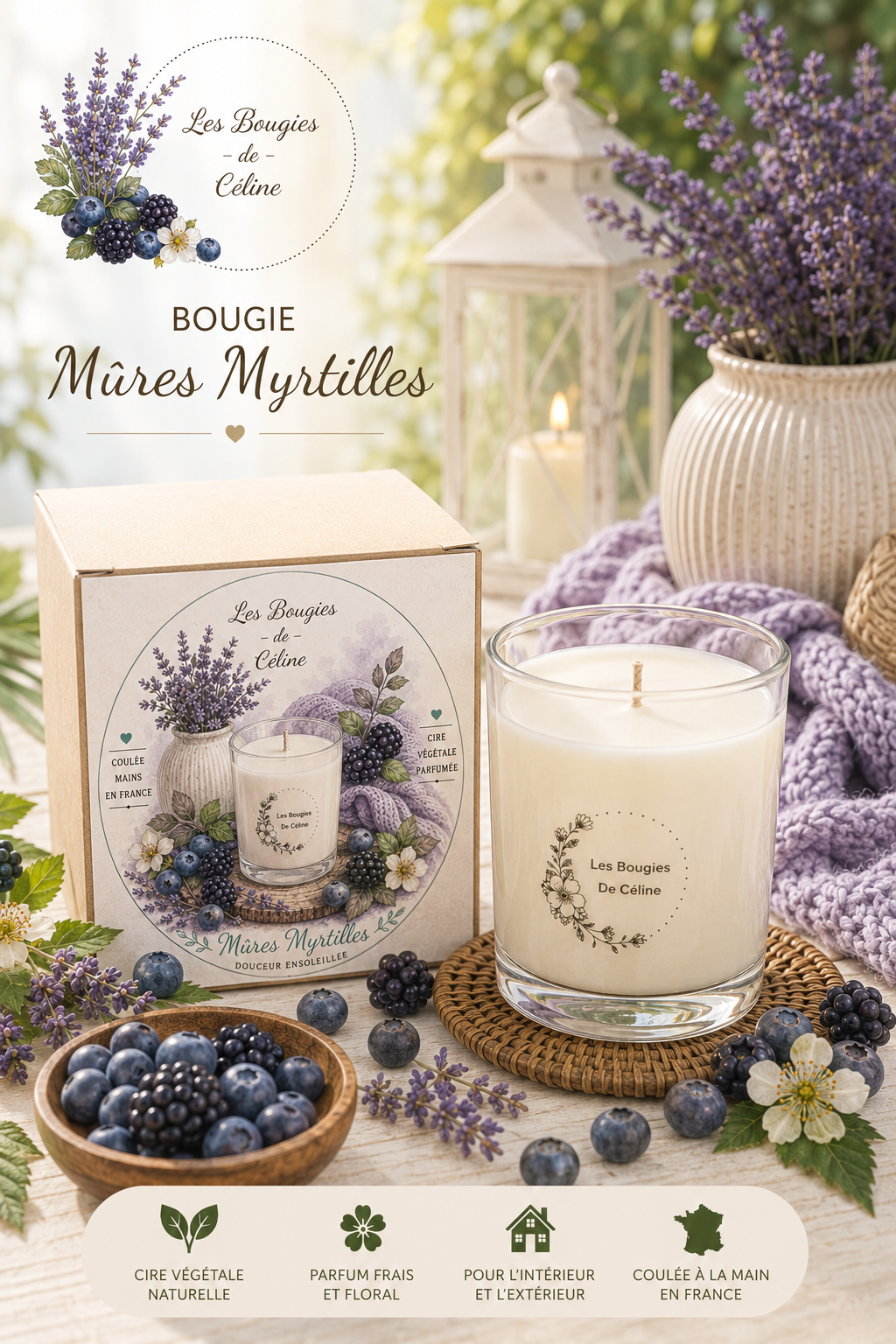 Bougie Mures et Myrtilles