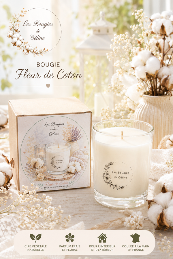 Bougie fleurs de Coton