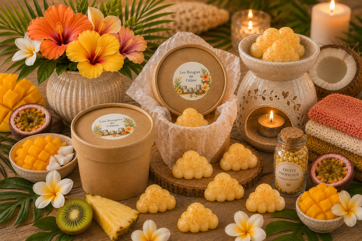Boite de Fondants Parfumés Fruits Tropicaux