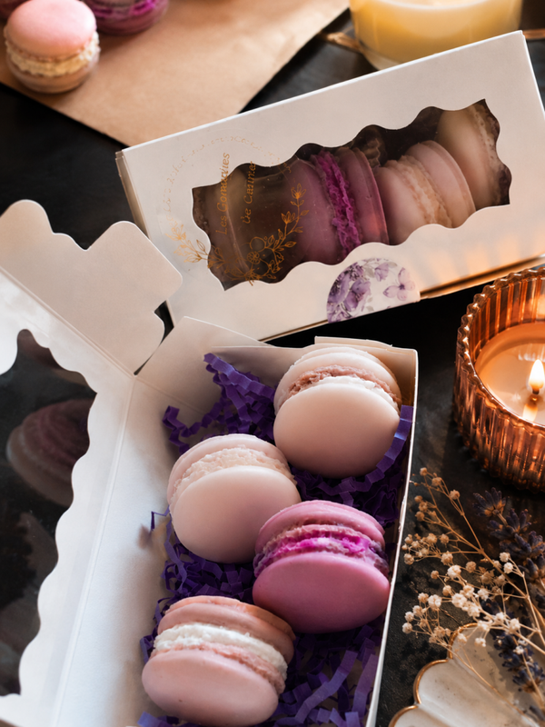 Coffret de 4 macarons parfumés "Les Gourmands"