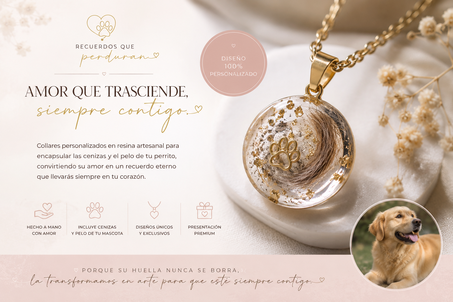 Collar personalizado de resina UV