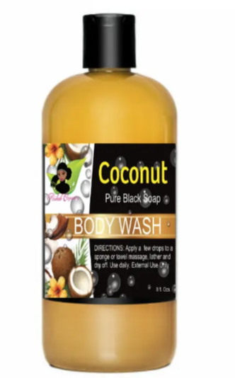 Coconut- Pure Black Soap BODY WASH