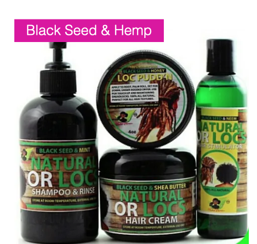 Pure Black Seed-NATURAL OR LOC HAIR SET