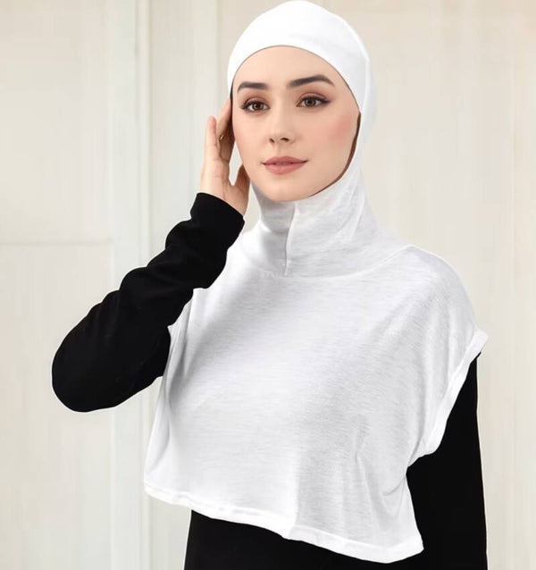 White Polyester/Cotton Hijab