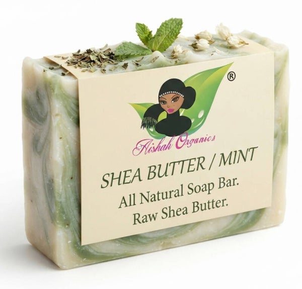 RAW SHEA BUTTERr & MINT SOAP BAR