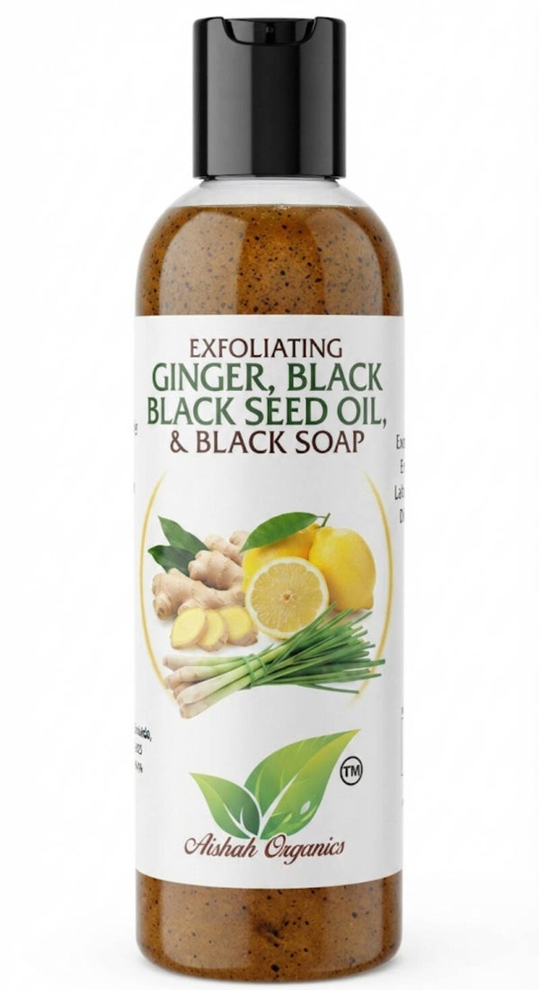 GINGER: Pure Black Soap Face and Body Wash
