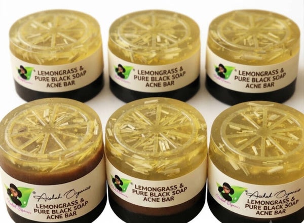 6- LEMONGRASS/ PURE BLACK SOAP ACNE SOAP BARS