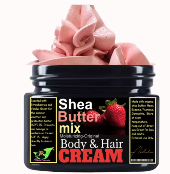 STRAWBERRIES -Raw Shea Butter Mix