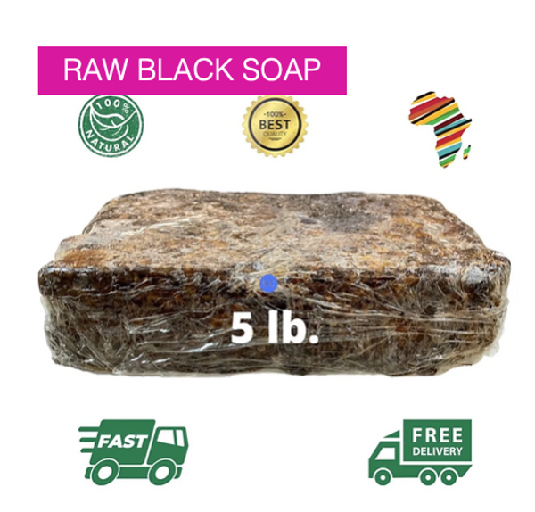 Pure Raw Black Soap - 5 lbs.