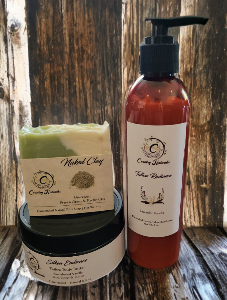 Body Cleanse & Smooth Package - with Tallow Radiance Body Lotion