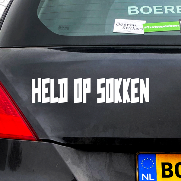 Held op sokken | Raamsticker