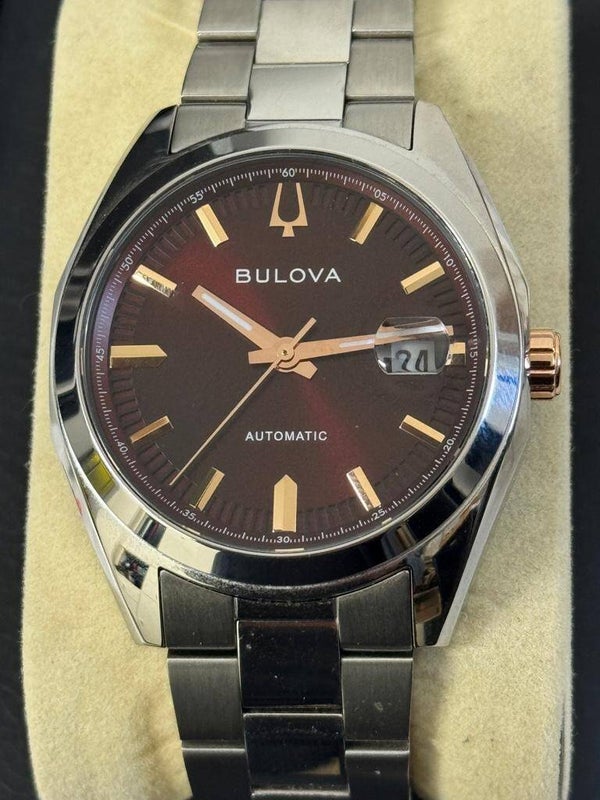Bulova Surveyor Burgundy automatic watch