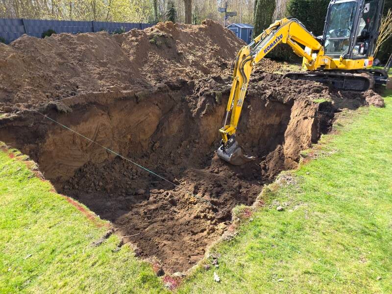 Bagger arbeiten ludwigsfelde