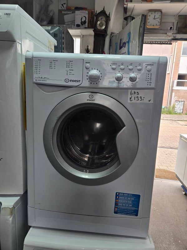 6kg  Indesit wasmachine
