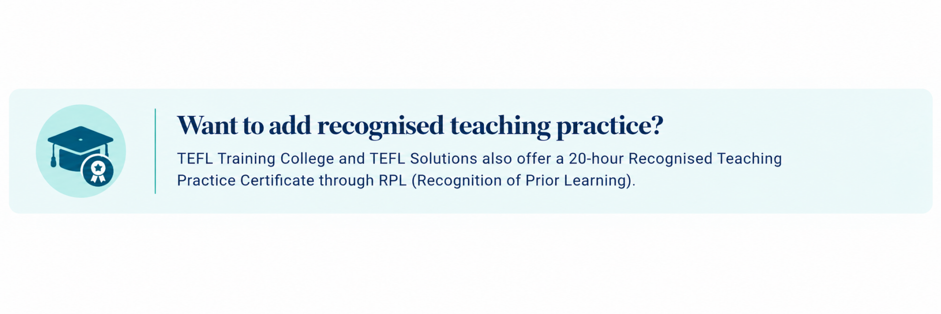 Free TEFL Courses - Want to add recognised teaching practice?