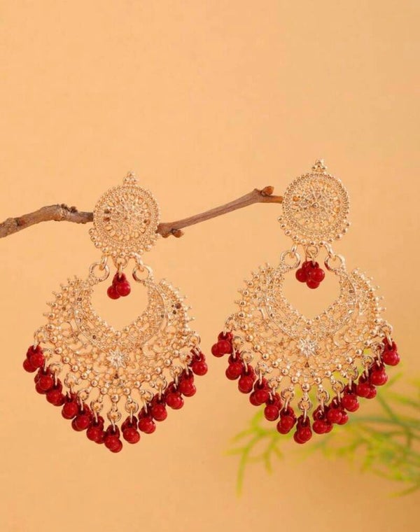 Bohemian Style Bead & Tassel Earrings, one Pair