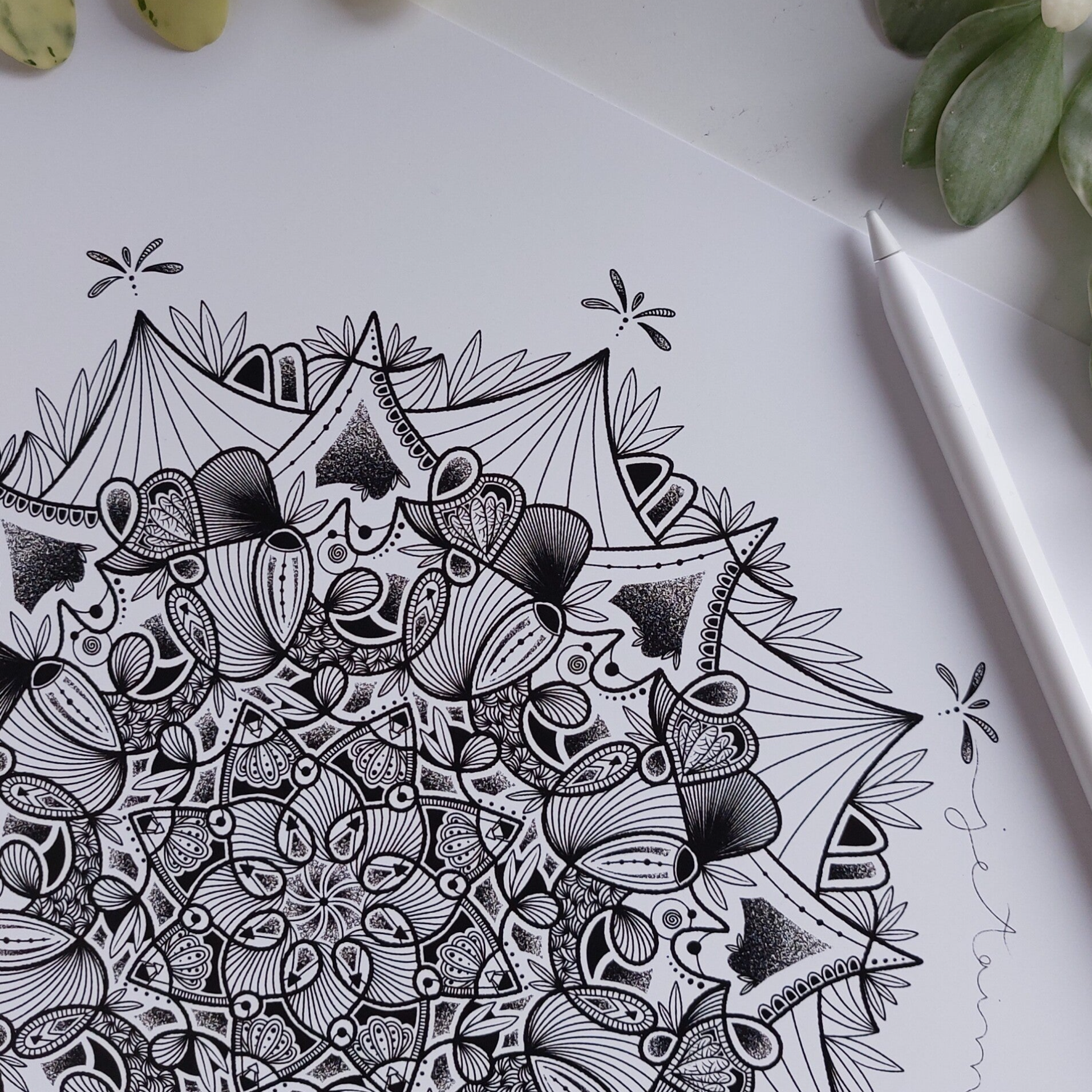Mandala détaillé imprimé