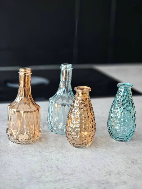 Set vaasjes beige / aqua