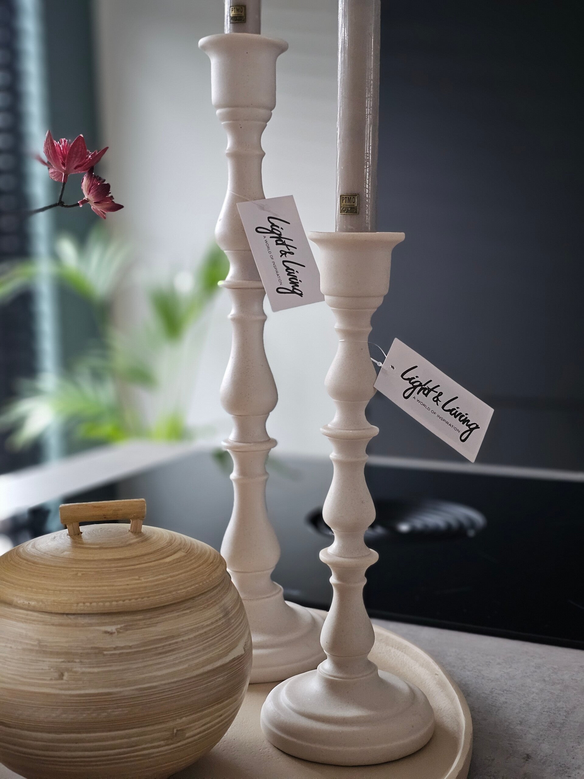 Kandelaar Samora cream maat S en M