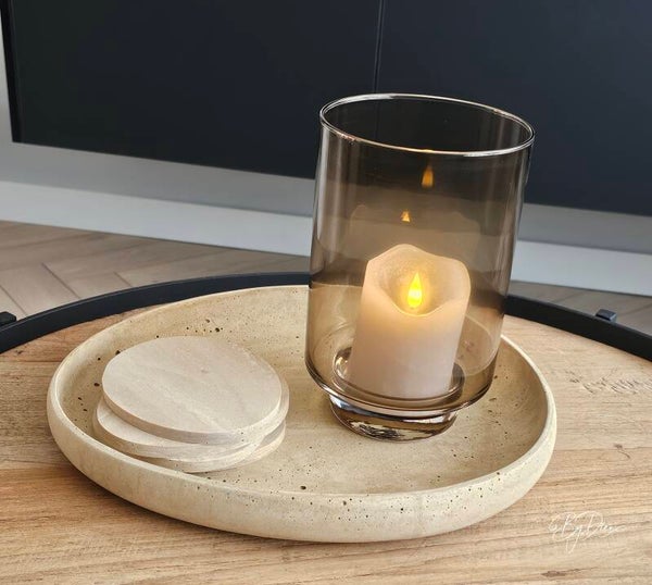 Tray Natural Resin taupe