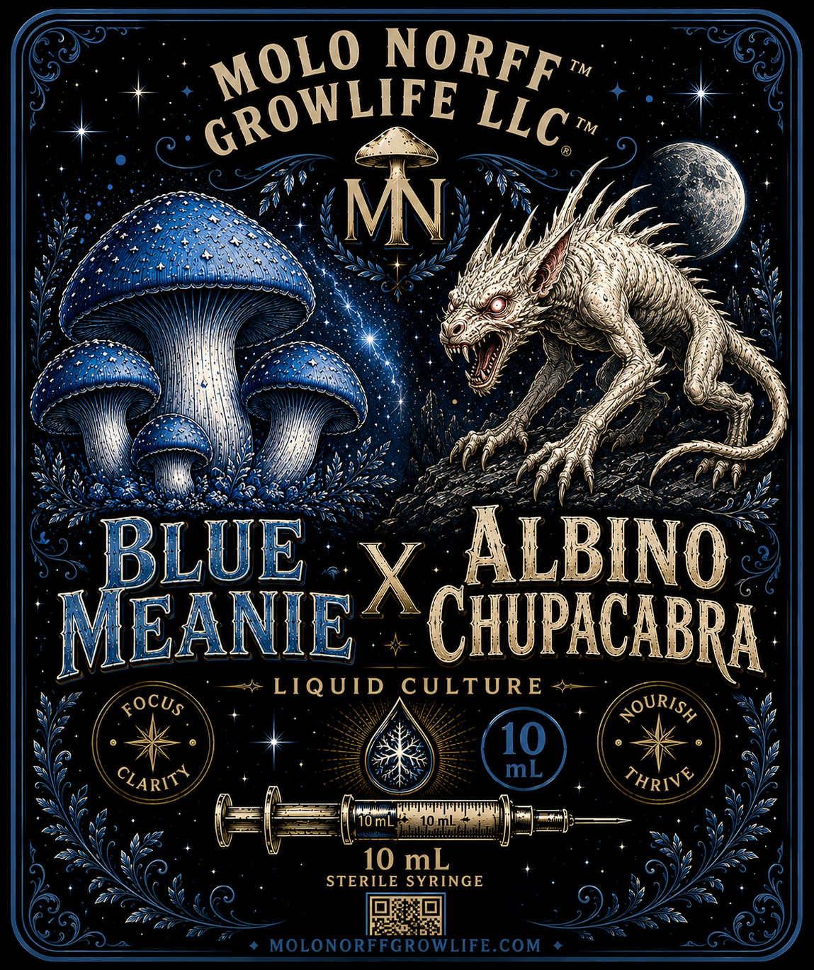 Blue Meanie x Albino Chupacabra