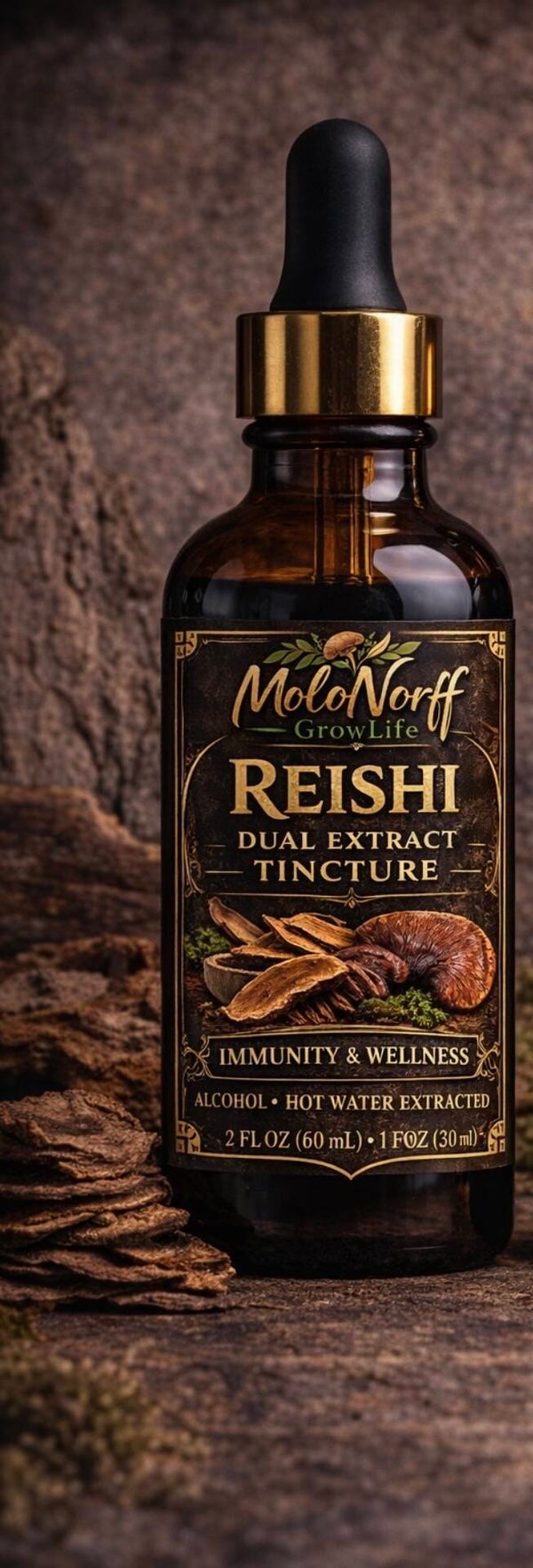 2oz Reishi Dual Extract Tincture