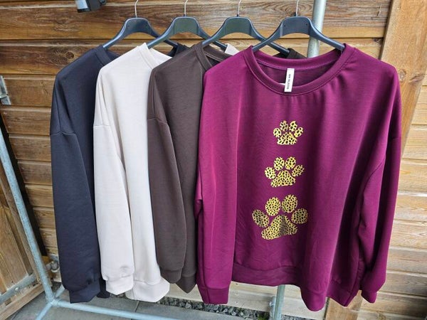 Sweater trui leopard pootjes