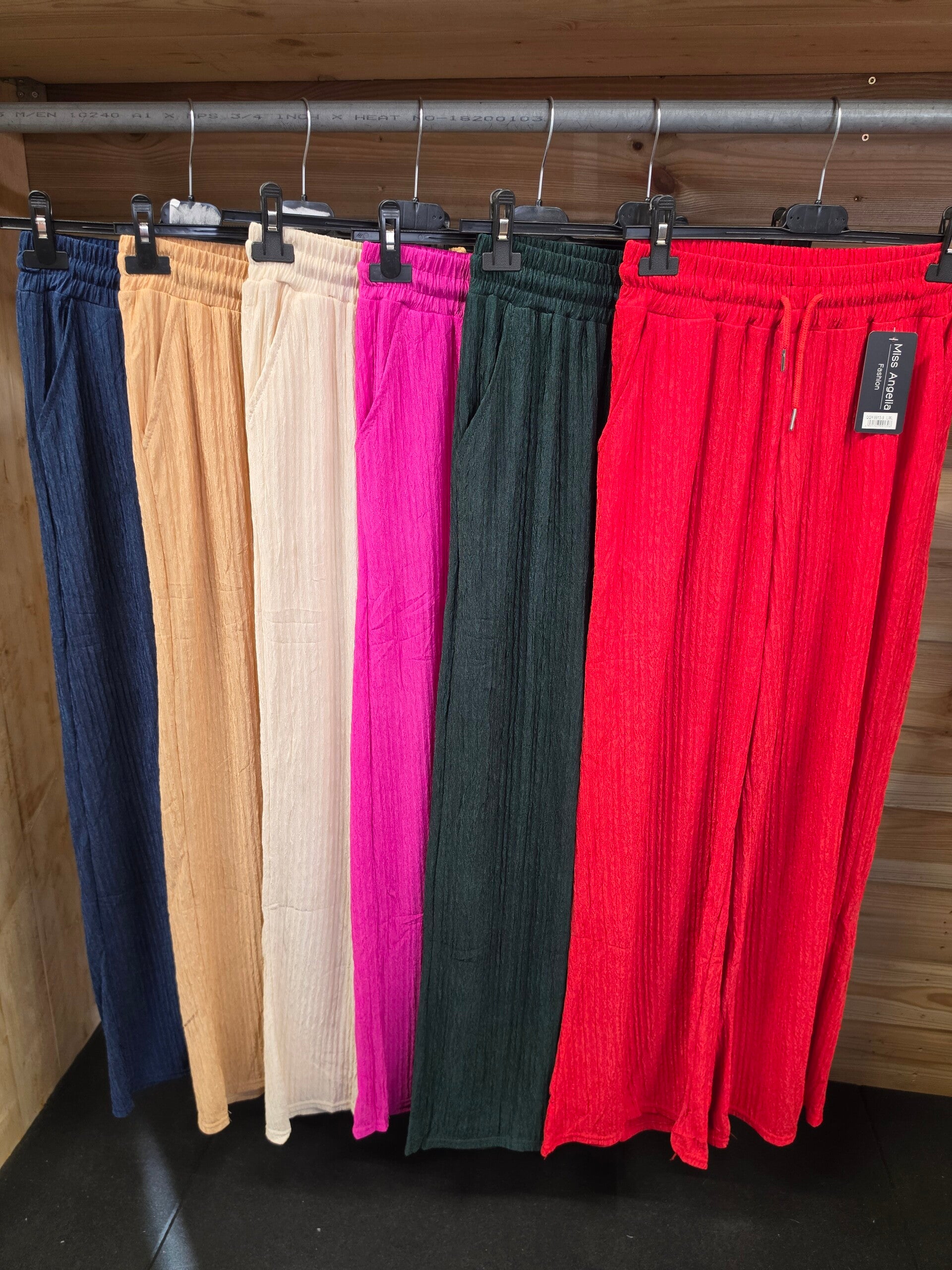 Plissé broek basic
