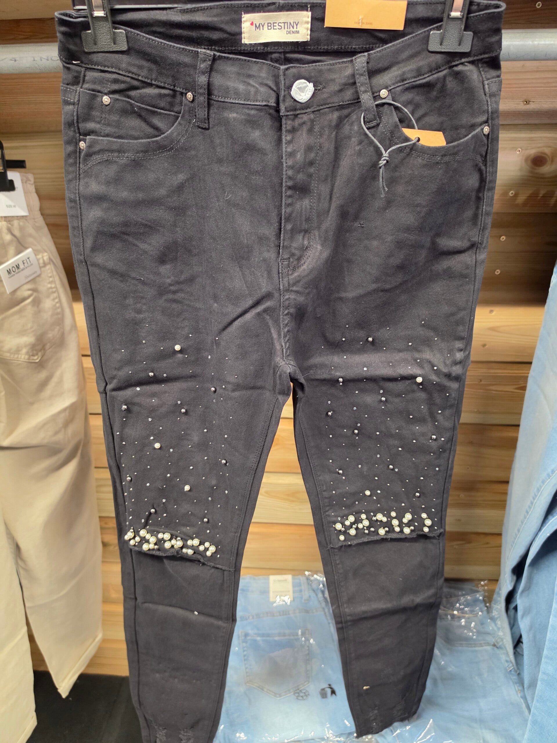 Jeans parel Zwart