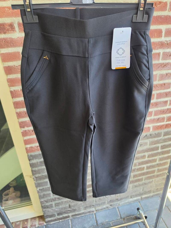 Comfort Broek Driekwart Zwart