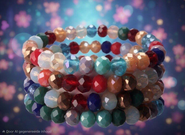 Glassbead Armband multicolor 8 MM