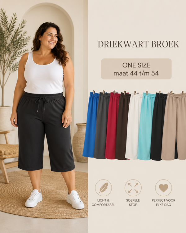 Pantelon basic driekwart groot