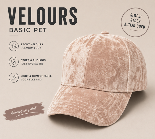Cap velours pink