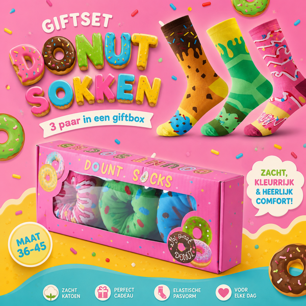 Giftset Donut sokken