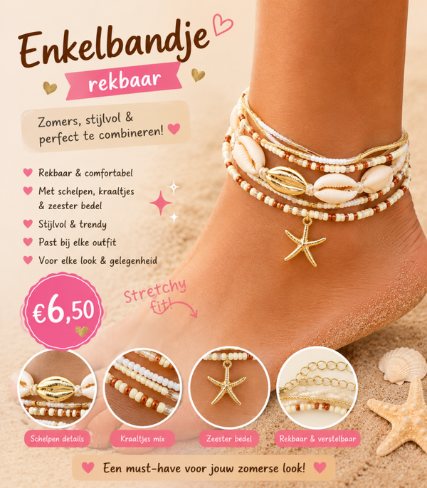 Enkelbandje Beige