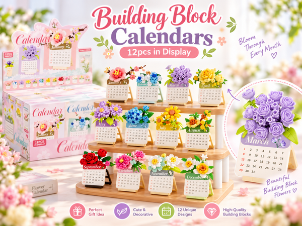 Building Block Calendars - 12pcs in Display