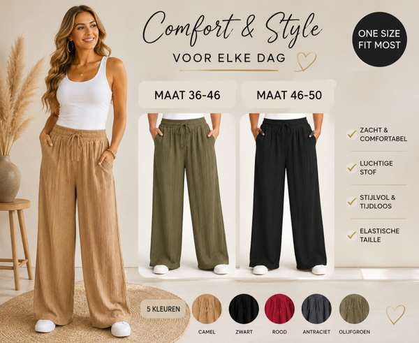 Plisse pantelon broek