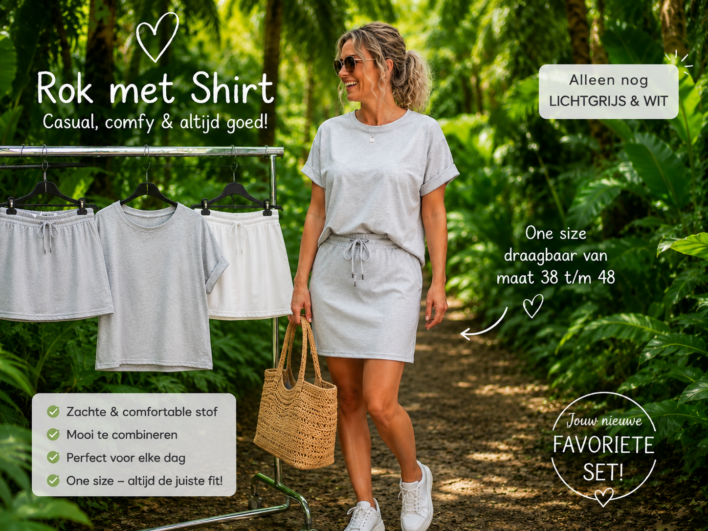 2 delige set Rok met Shirt